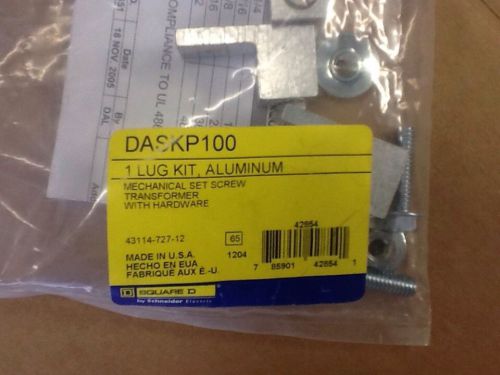 Square d daskp100 lug kit aluminum new in package for sale
