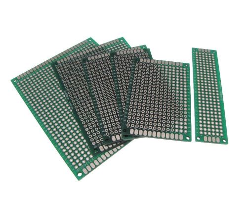 Double Side Prototype Board Perforated 2.54mm Through Hole - Pack of 6 Sizes