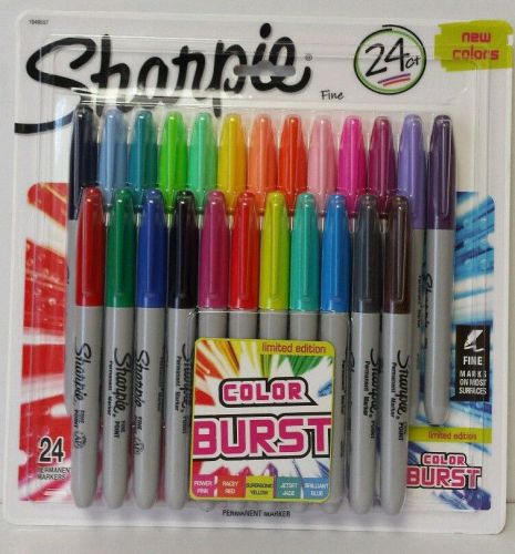 Sharpie Color Burst Permanent Markers, Fine Point, Assorted, 24-Pack (1949557)