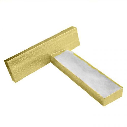 200 gold Cotton Filled Jewelry Craft Gift Boxes 8&#034;