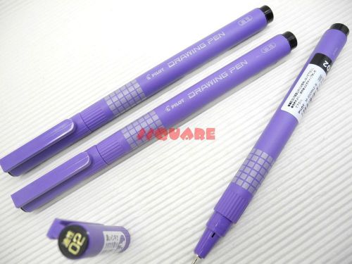 3 Pens x Pilot Oil Based Marker 0.2mm Drawing Pen Liner, Black Pigment Ink