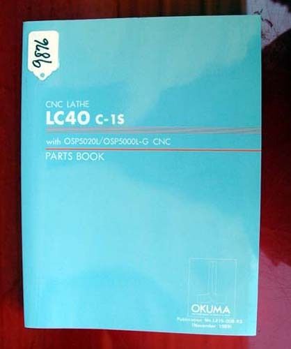 Okuma lc40 c1s cnc lathe parts book: le15-008-r3 (inv.9876) for sale