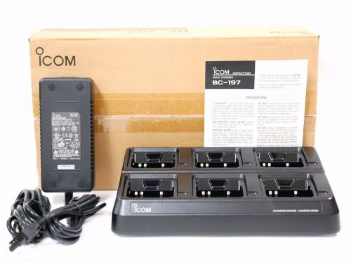 New icom bc-197 multi-charger base for bp-265 ic-t70a ic-t70e ic-f3001 ic-f3101 for sale