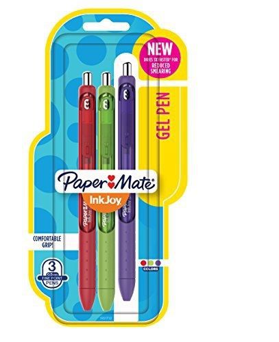 Paper Mate Inkjoy Gel Pens, Fine Point, Assorted, 3-Pack (1951732)