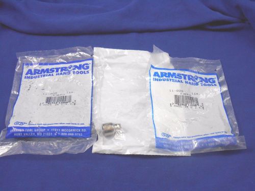 LOT of 3 NEW Armstrong 1/4&#034; Chrome Socket, 6 PT, 3/8&#034; Drive, 11-008 - Expedited