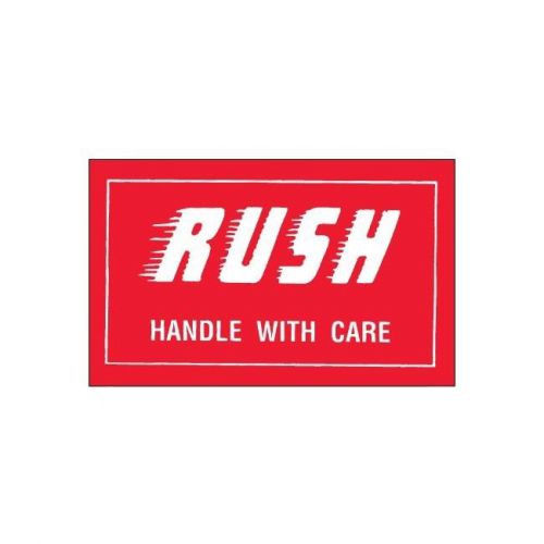 &#034;Tape Logic Shipping Label, Rush Handle with Care, 3&#034;&#034;x5&#034;&#034;, 500/Roll&#034;