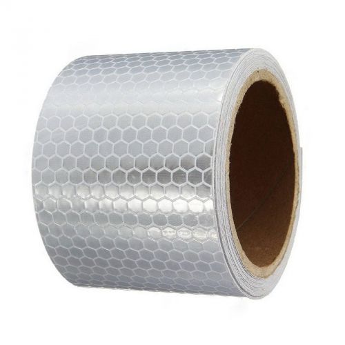 3M Silver Car Reflective Safety Warning Conspicuity Roll Tape Film Sticker White