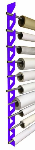 Heavy duty storage rack - holds 10 rolls of banner vinyl wrap for sale