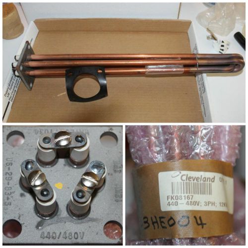 Cleveland Steamer Element FK08167 480V 3PH 12KW Watlow 1034 U-29-83-5 More Avail