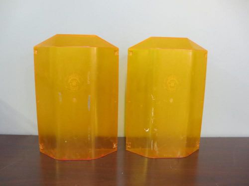 1 pair code 3 excalibur amber plastic covers lightbar light bar for sale