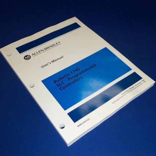 ALLEN BRADLEY 1745 SLC PROGRAMMABLE CONTROLLERS USERS MANUAL 40065-236-01(C)