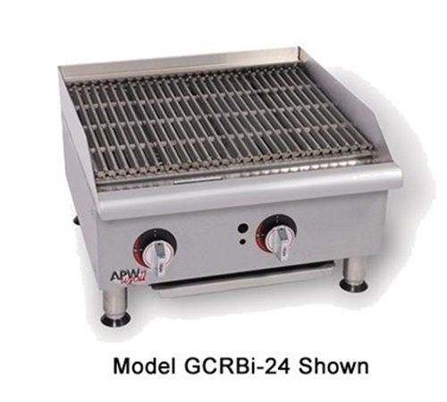 Apw wyott gcrb-48i-ce champion char-rock broiler gas countertop 48&#034; w x 25&#034;... for sale