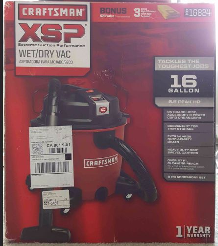Craftsman XSP 16 Gallon 6.5 Peak HP Wet/Dry Shop Vac/Blower