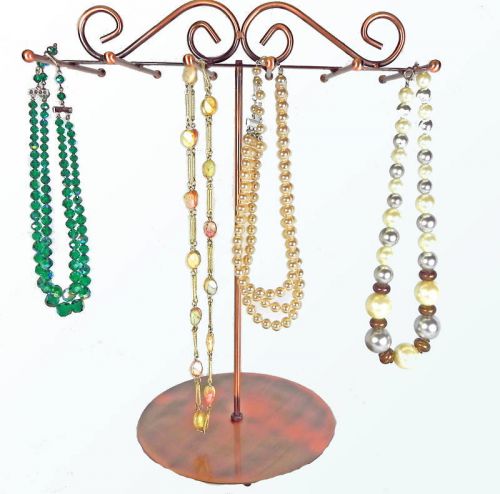 Copper 6 bar Necklace Metal Display Stand Jewelry