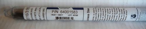 Radnor 64001583 er316l 316l stainless steel tig welding rod 1/16&#034; x 36&#034; 1lb tube for sale