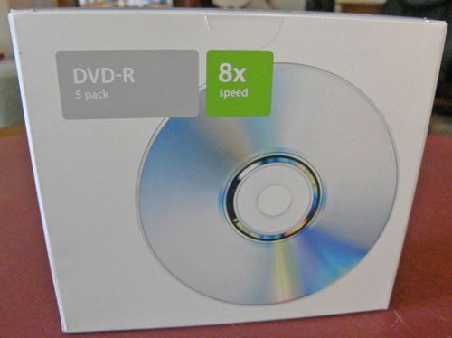 DVD-R 8x Mac Apple 5 Pack Discs BRAND NEW SEALED