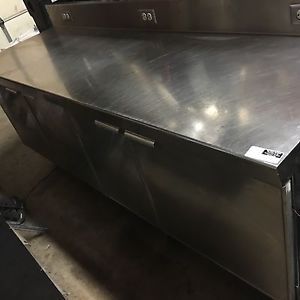 Deerfield Commerical 4 Door Prep Table Refrigerator Cooler - See pics