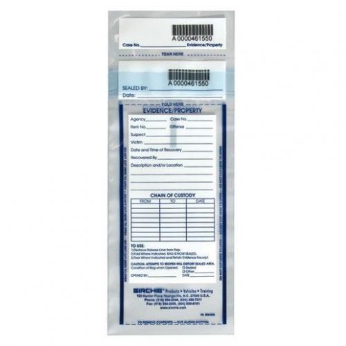 Sirchie ieb4000 integrity evidence bag 4&#034; x 7.5&#034; pack of 100 for sale