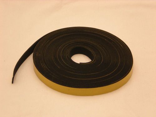 NEOPRENE RUBBER Self Adhesive Strip : 1&#034; wide x 1/16&#034; thick x 33 feet long