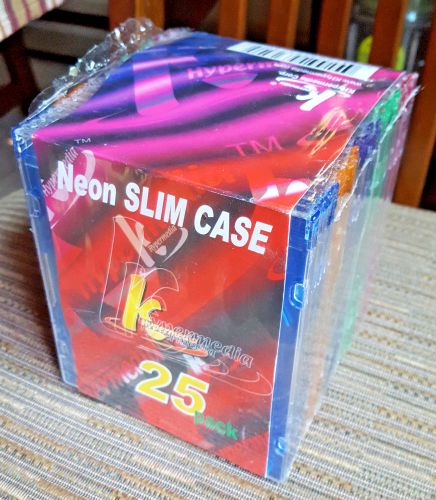 DVD or CD Neon Storage Cases Khypermedia 25 Pack Slim Case Jewel Case  NOS NIP