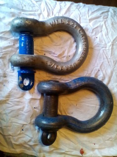2 each 12 ton 1-1/4&#034; shackle/clevis made in the usa for sale