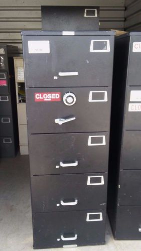 Mosler GSA 5 Drawer File Cabinet One Combination Lock Legal Security Safe SFC-5
