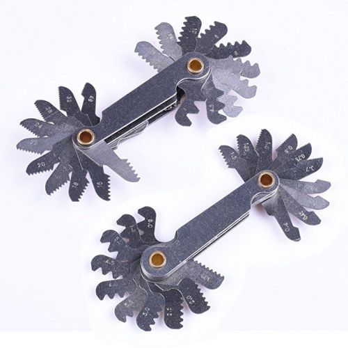 BCP 1 Piece Thread Screw Pitch Gauge , Measuering Tool , MM &amp; SAE (Silver Color)
