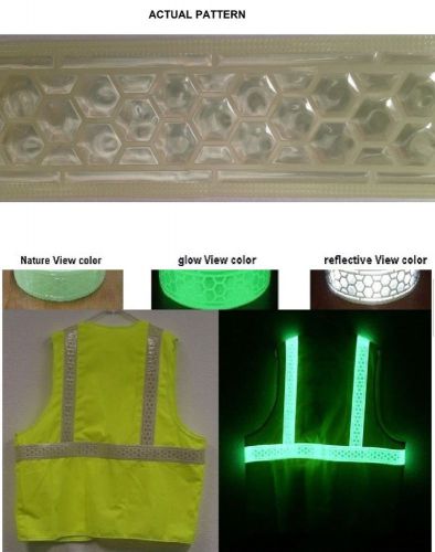 Glow in the Dark &amp; Reflective Tape Strip (4.75 x 40 cm) Ships From USA (8-HXT-1)