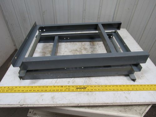 Heavy duty industrial steel shop table legs workbench 32-1/2&#034; tall lot of 2 for sale