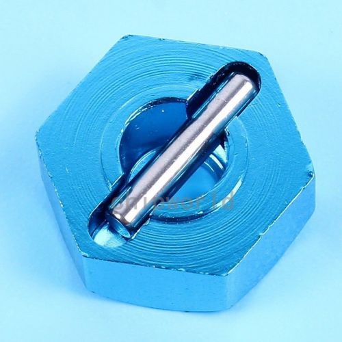 4pcs blue aluminium alloy hexagon 12mm connector 1:10 for model car for sale
