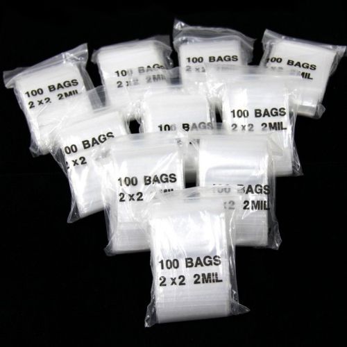 Plastic Bags - Resealable Ziploc Bags 2&#034; x 2&#034; 1000 Bags HIGH QUALITY