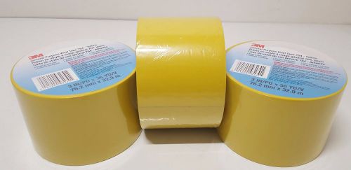 3 New Rolls 3M 764 General Purpose Vinyl Tape 3 in x 36 yard Yellow