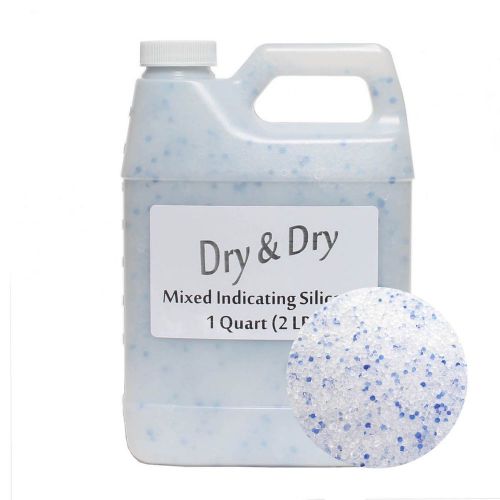 1 Quart Mixed Silicagel Desiccant Beads with Blue Indicating Beads - 2 LBS Re...