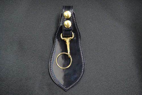 Boston Leather 5448-2 Gold Hardware Key Holder w/ Protective Flap