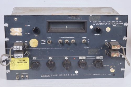 Vintage Electro Measurements Inc. 840R DC generator &amp; 230R Resistance Bridge