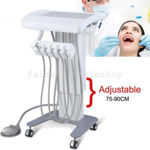 Mobile Cart Unit Dental Delivery Unit w/ Water Bottle 24 DC Adjustable H75-90CM