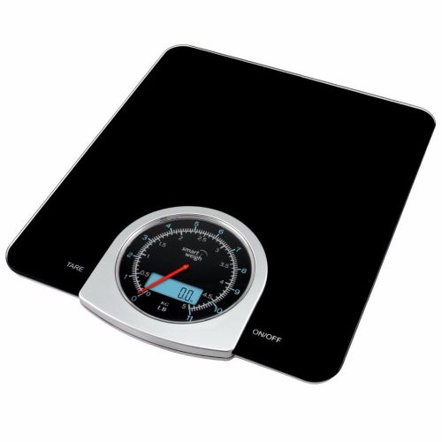 Smart Weigh Digital Kitchen Food Scale w/ LCD, Large Platform - Black