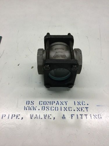 1 1/2&#034; npt brooks ss flapper type sight flow indicator (1.5&#034;) c-087-h-003. new! for sale