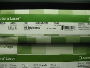 Futura 8-1/2 x 11-inch laser gloss paper 80 lb text for sale