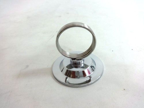 RING CLIP CARD PHOTO RESERVATION TABLE HOLDER SILVER 2&#034; TALL NEW