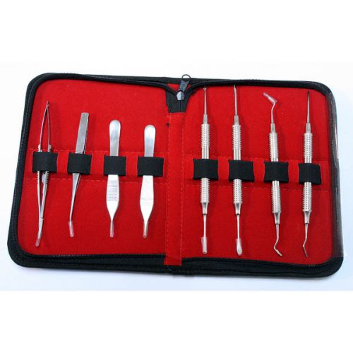 8 Dental Micro Surgery Instruments Surgical Dental with Beautiful Pouch