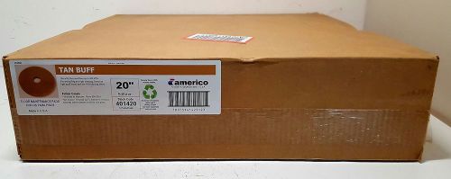 New Americo Tan Buff Floor Maintenance Pads 20&#034;  CASE OF 5