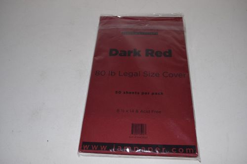 Jam Paper 64429525 80 LB Legal Cardstock 8-1/2&#034;X14&#034; Dark Red 50 Pack