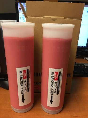 2 Riso Compatible Bright Red Inks For Risograph RP/RN/FR/GR/RA Models