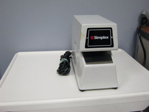 Simplex Mechanical Time Punch Clock 1605-9001 WORKS W/ Key