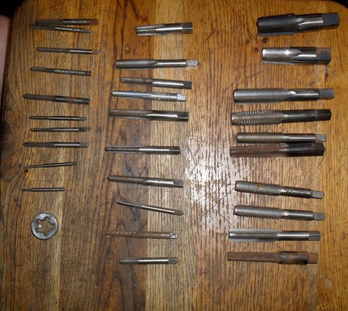 Lot of 30 Different  Size Machinist Taps  USA