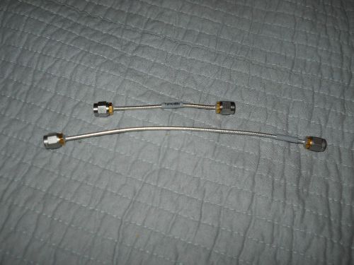 2) NEW Tensolite RF Coaxial Semi-Rigid Cable Assy 50 Ohms, SMA M-M, 6 &amp; 3&#034; Long