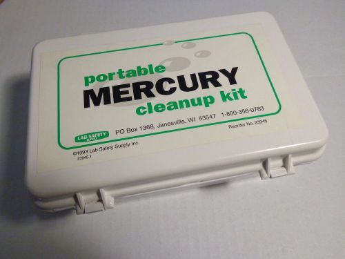 1993 Lab Safety Portable Mercury Cleanup Clean Up kit with HG absorb glasses ++