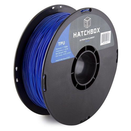 HATCHBOX 3D TPU-1KG1.75-BLU TPU 3D Printer Filament, Dimensional Accuracy +/- 0