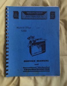 1969 Service / Repair Manual ~ Multilith Offset Printing Press 1250